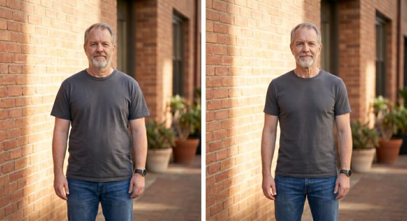 User-attached before/after photo